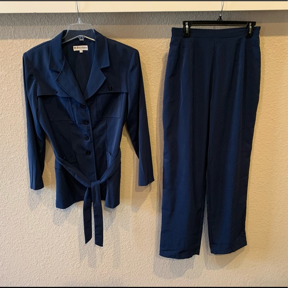 Dress Barn Jackets & Blazers - Dress Barn Vintage Navy Blue suit. EUC. Size 12.